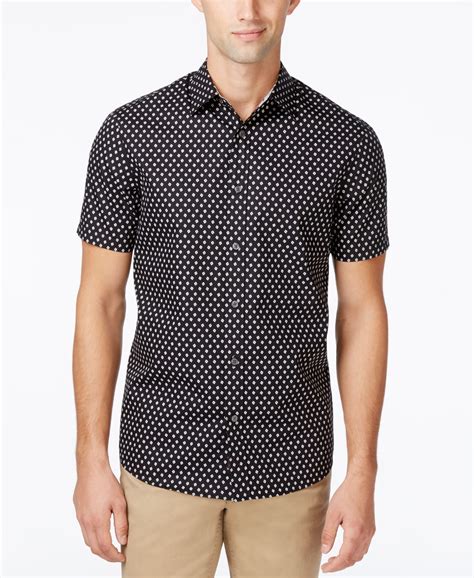 Michael Kors Men's Henley Short Sleeve Shirt